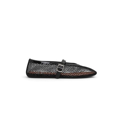 ALAÏA BALLET FLATS IN FISHNET AA3A029TK007 - 999